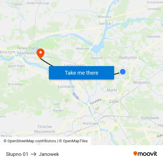 Słupno 01 to Janowek map