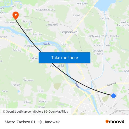 Metro Zacisze 01 to Janowek map