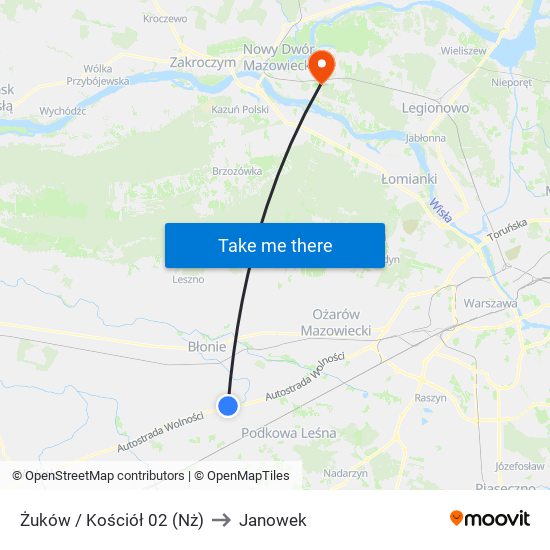 Żuków / Kościół 02 (Nż) to Janowek map