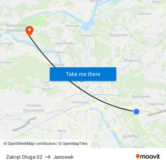 Zakręt Długa 02 to Janowek map