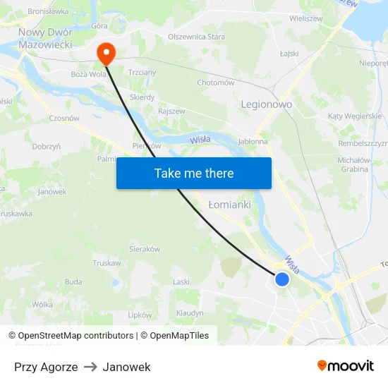 Przy Agorze to Janowek map