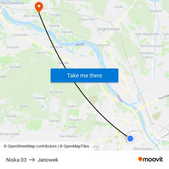 Niska 03 to Janowek map