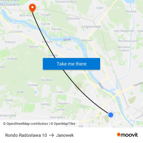 Rondo Radosława 10 to Janowek map