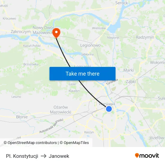 Pl. Konstytucji to Janowek map