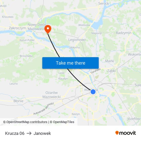 Krucza 06 to Janowek map