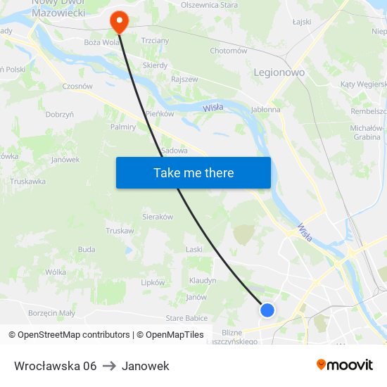 Wrocławska 06 to Janowek map