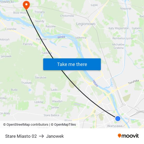 Stare Miasto 02 to Janowek map