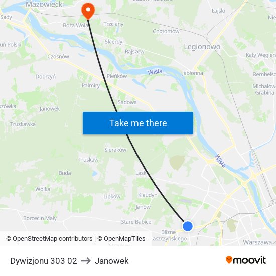 Dywizjonu 303 02 to Janowek map