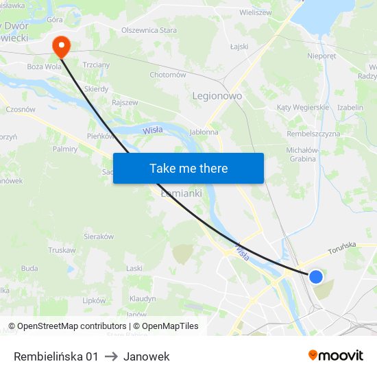 Rembielińska to Janowek map