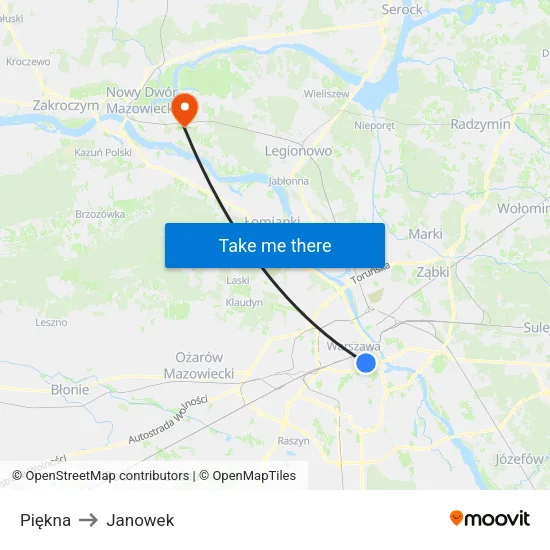 Piękna to Janowek map