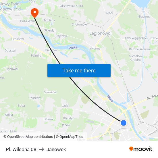 Pl. Wilsona 08 to Janowek map