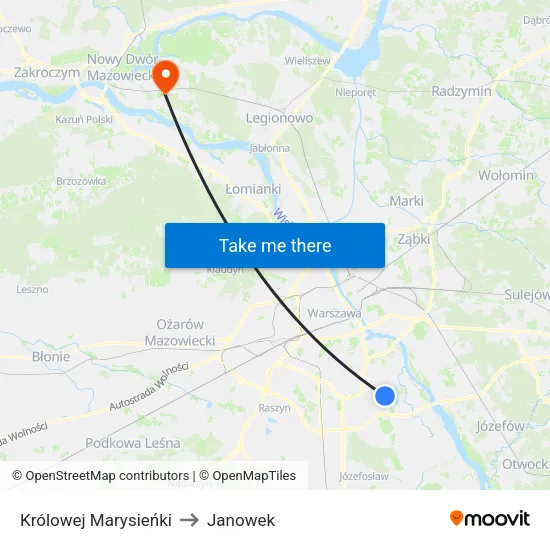 Królowej Marysieńki to Janowek map