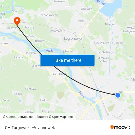 CH Targówek to Janowek map