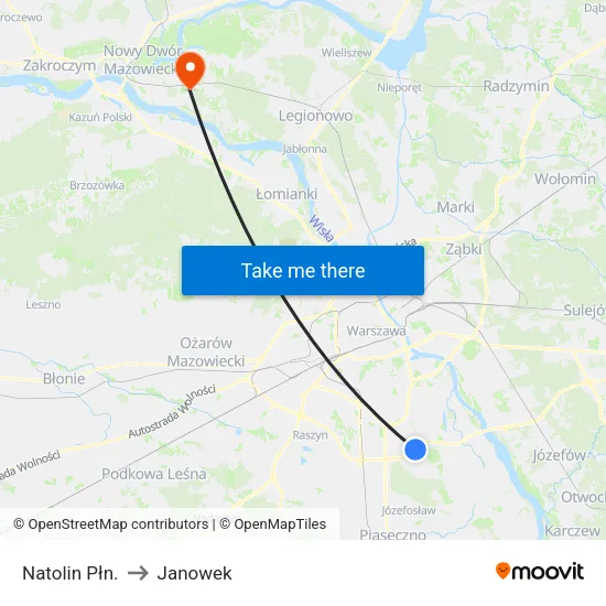 Natolin Płn. to Janowek map