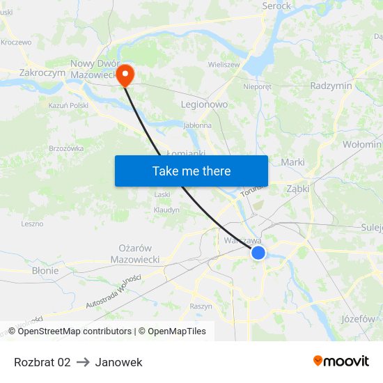 Rozbrat 02 to Janowek map