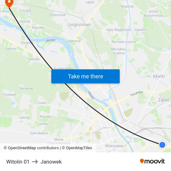 Witolin 01 to Janowek map