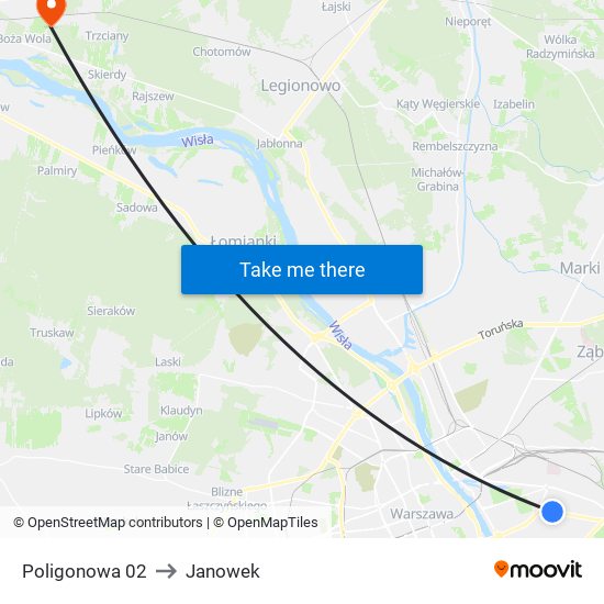 Poligonowa 02 to Janowek map