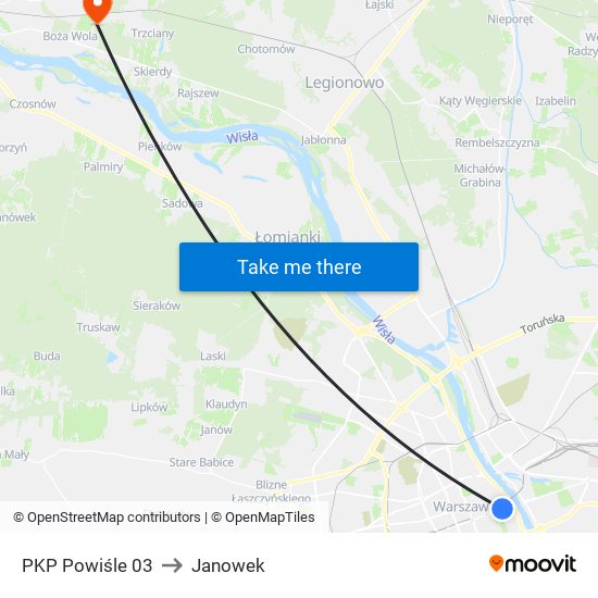 PKP Powiśle 03 to Janowek map