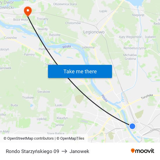 Rondo Starzyńskiego 09 to Janowek map