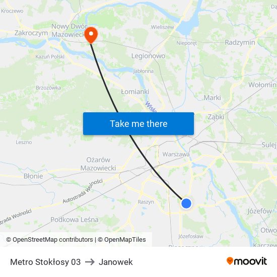 Metro Stokłosy 03 to Janowek map