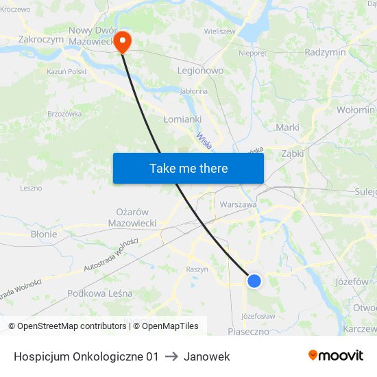 Hospicjum Onkologiczne 01 to Janowek map