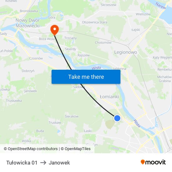 Tułowicka 01 to Janowek map