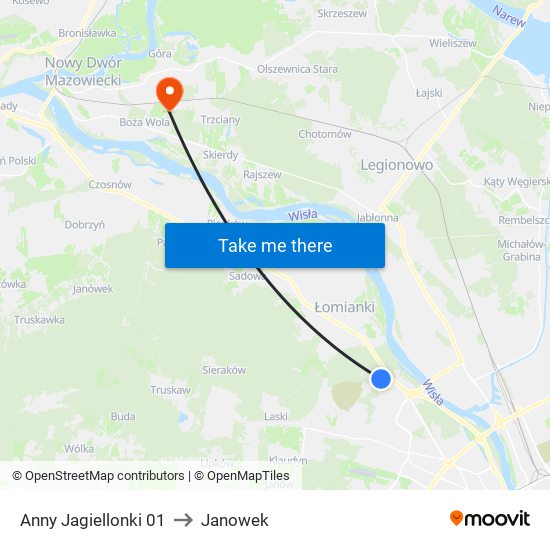 Anny Jagiellonki 01 to Janowek map