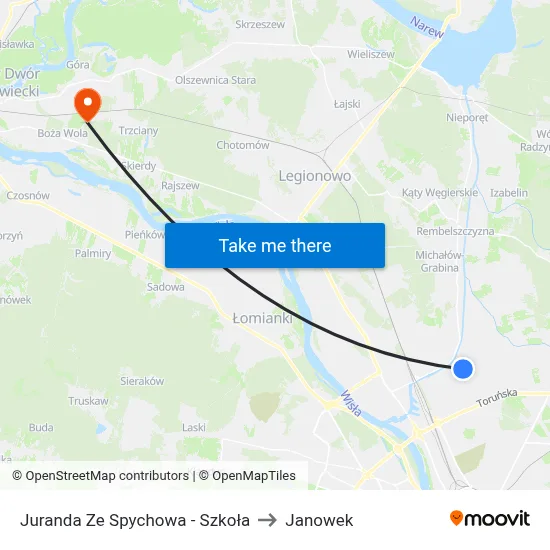 Juranda Ze Spychowa - Szkoła to Janowek map