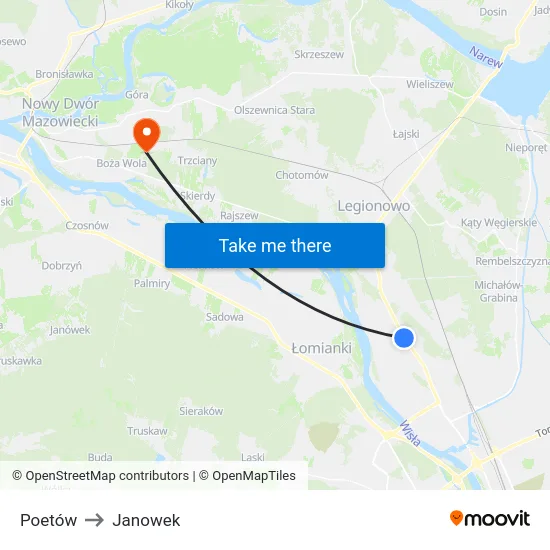 Poetów to Janowek map