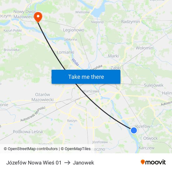 Józefów Nowa Wieś 01 to Janowek map