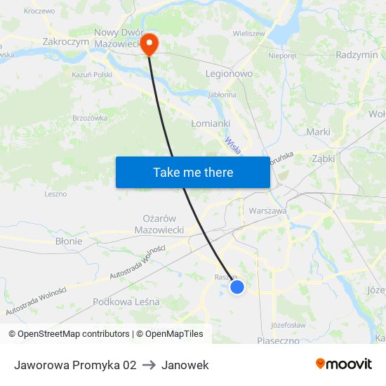 Jaworowa Promyka 02 to Janowek map