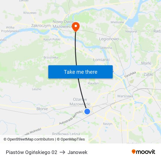 Piastów Ogińskiego 02 to Janowek map