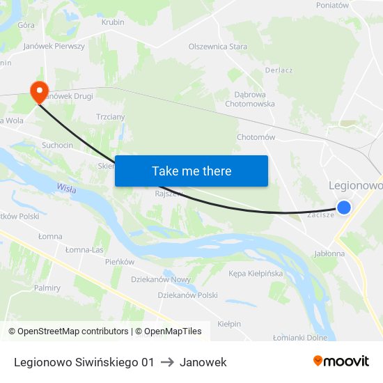 Legionowo Siwińskiego 01 to Janowek map