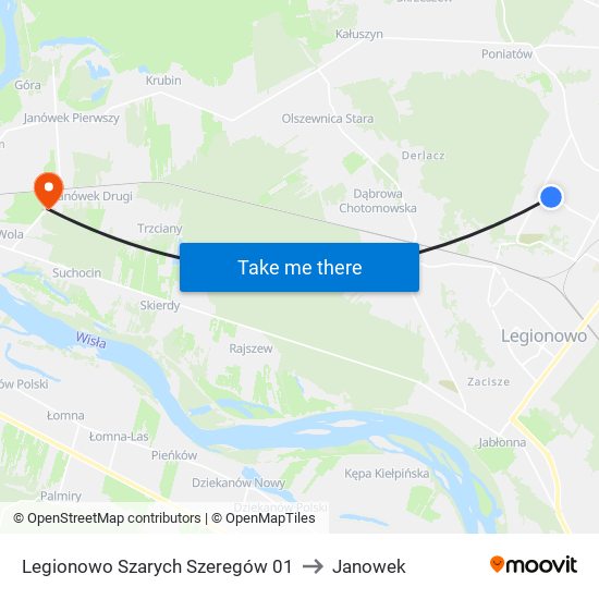 Legionowo Szarych Szeregów 01 to Janowek map