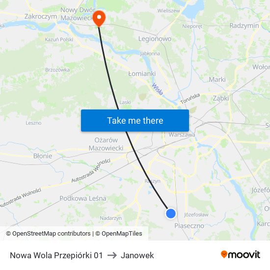 Nowa Wola Przepiórki 01 to Janowek map