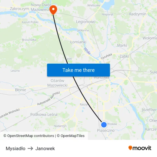 Mysiadło to Janowek map