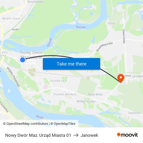 Nowy Dwór Maz. Urząd Miasta 01 to Janowek map