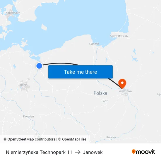 Niemierzyńska Technopark 11 to Janowek map