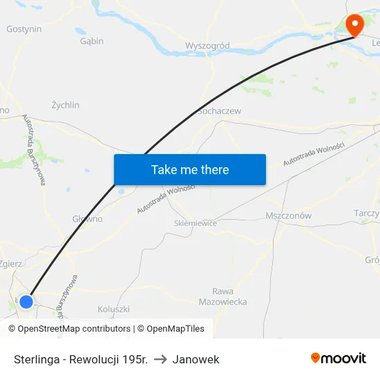 Sterlinga - Rewolucji 195r. to Janowek map