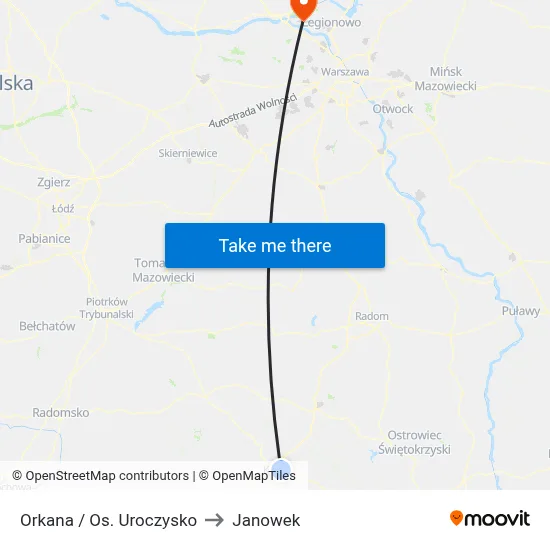 Orkana / Os. Uroczysko to Janowek map