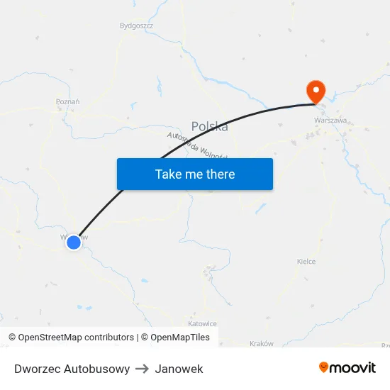 Dworzec Autobusowy to Janowek map