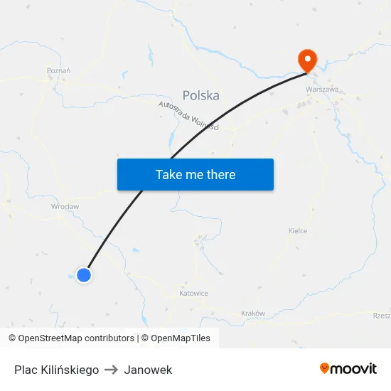 Plac Kilińskiego to Janowek map