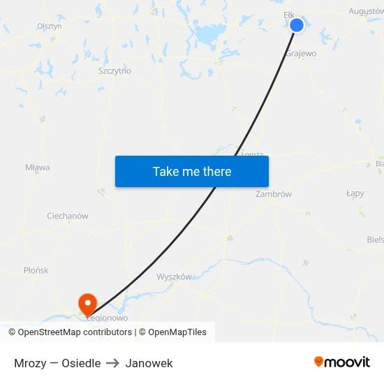 Mrozy — Osiedle to Janowek map