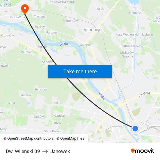 Dw. Wileński 09 to Janowek map