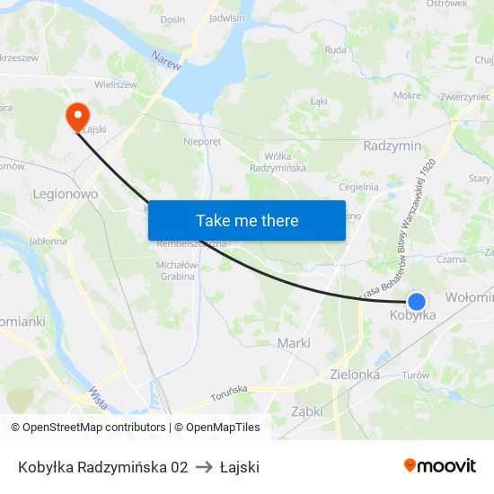 Kobyłka Radzymińska 02 to Łajski map