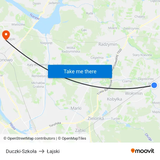 Duczki - Szkoła to Łajski map