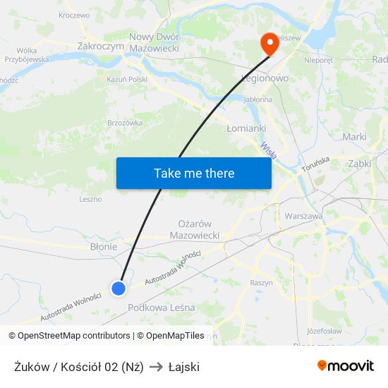 Żuków / Kościół 02 (Nż) to Łajski map