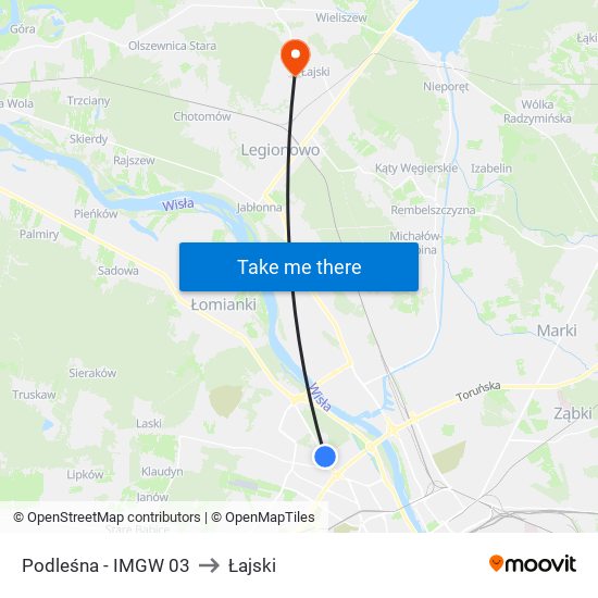 Podleśna - IMGW 03 to Łajski map