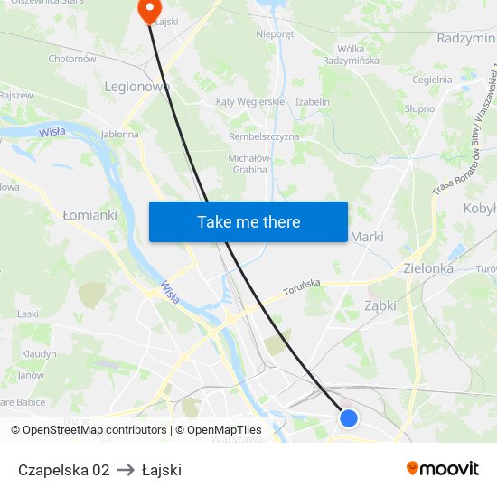 Czapelska 02 to Łajski map