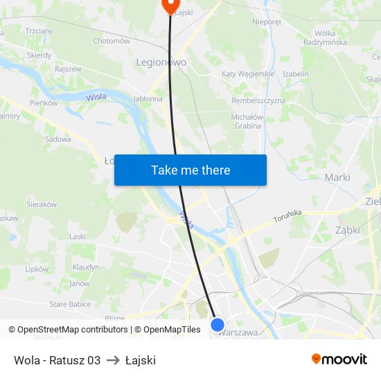 Wola - Ratusz 03 to Łajski map